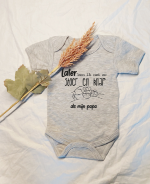 Rompertje tekst ‘stoer als papa’
