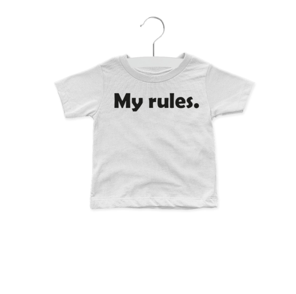 Shirt bedrukken my rules.