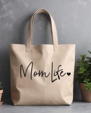 Schoudertas met tekst Momlife