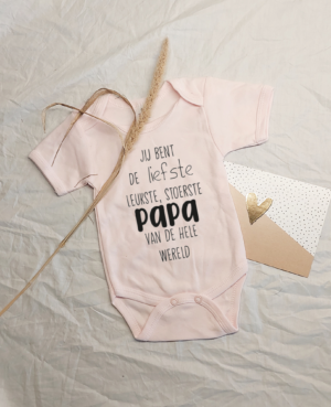 Rompertje bedrukken tekst 'liefste papa'