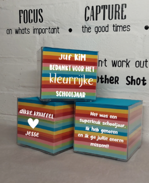 Bedankt juf en meester notitieblaadjes