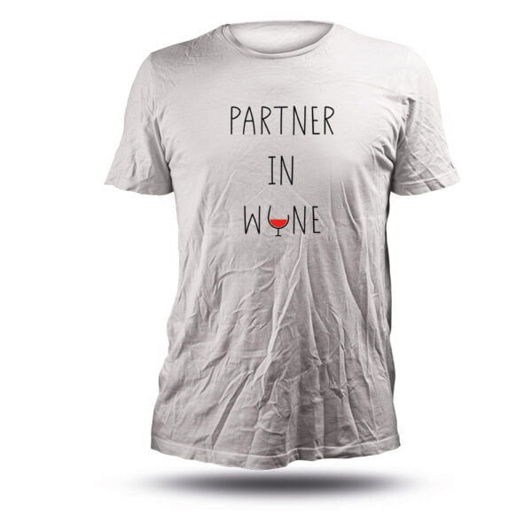 Shirt bedrukken tekst 'wijnpartner'