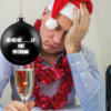 Kerstbal bedrukken met tekst Holy shit