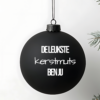Kerstbal bedrukken met tekst Leukste kerstmuts