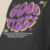Dames Hoodie met print 'Good Vibes'