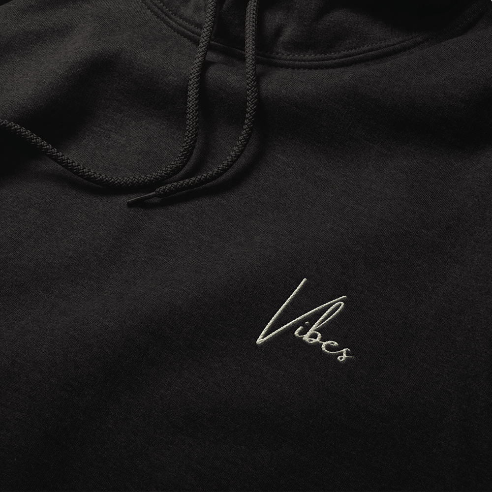 Dames Hoodie met print 'Good Vibes'