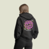 Dames Hoodie met print 'Good Vibes'