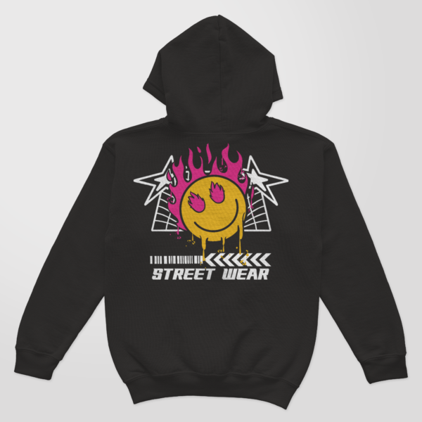 Kinder Hoodie naam en smiley
