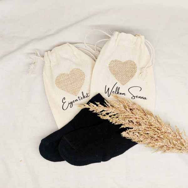 Babysokjes met tekst cadeau zakjes