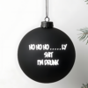Kerstbal bedrukken met tekst Holy shit