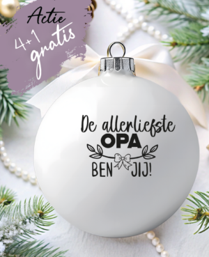 Kerstbal bedrukken voor opa