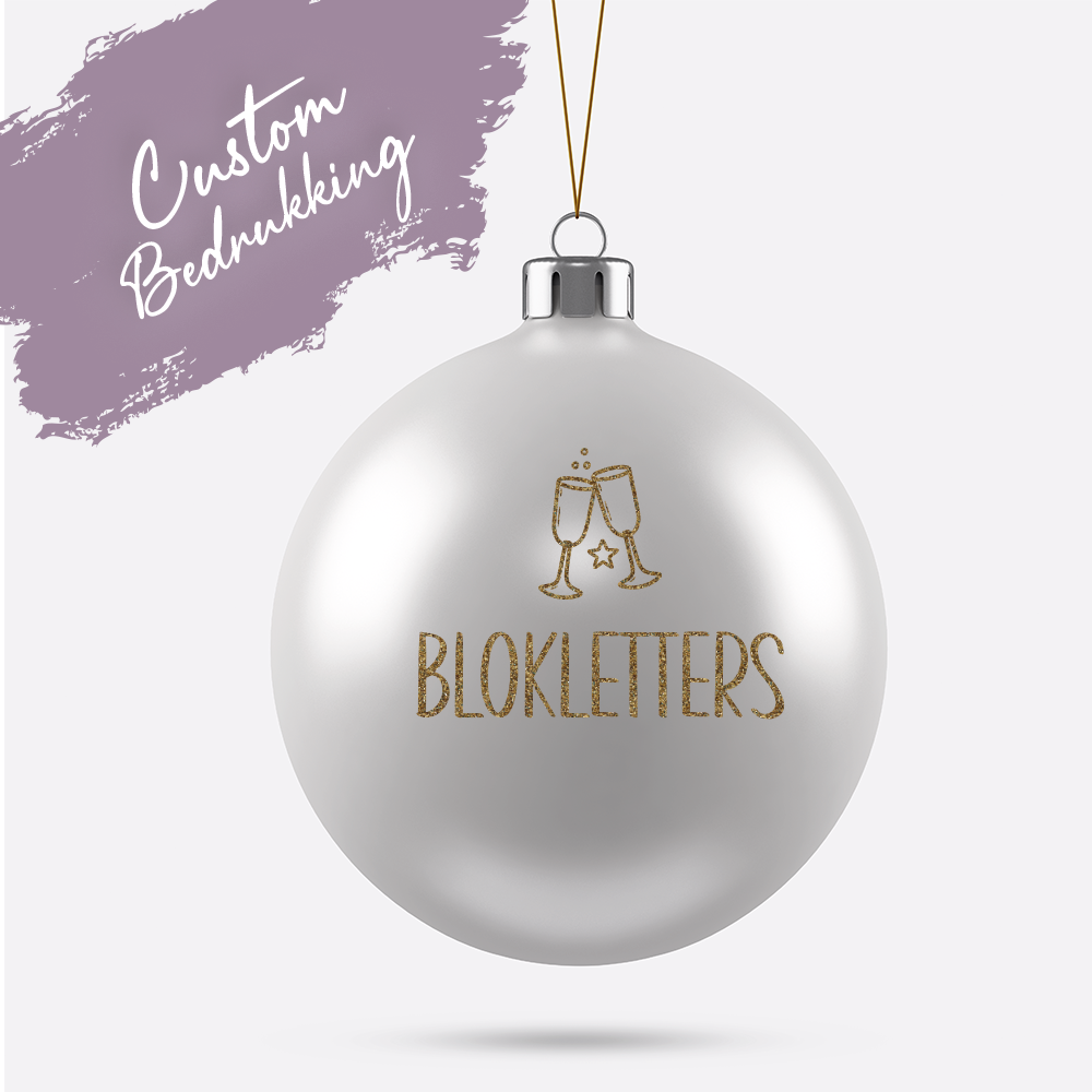 Kerstbal met eigen tekst - Afbeelding 3