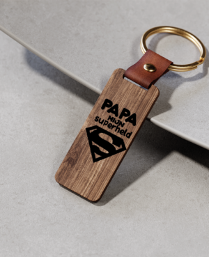 Sleutelhanger papa 'mijn superheld'