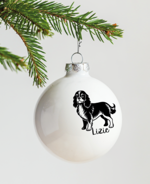Kerstbal hondennaam 'Cavalier'